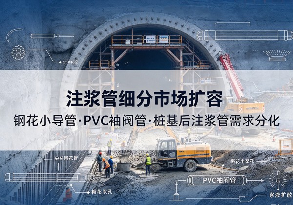 额敏注浆管细分市场扩容，隧道钢花小导管、PVC 袖阀管、桩基后注浆管需求分化